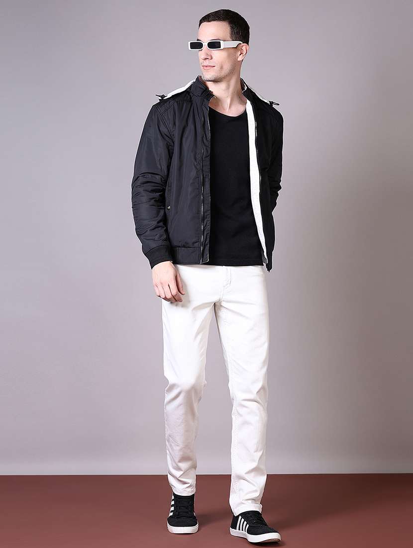 men solid long sleeve reversible bomber jacket - 21618674 -  Standard Image - 4