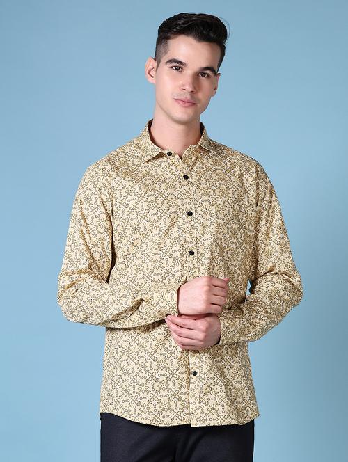 men long sleeves printed casual shirt - 21618710 -  Standard Image - 0