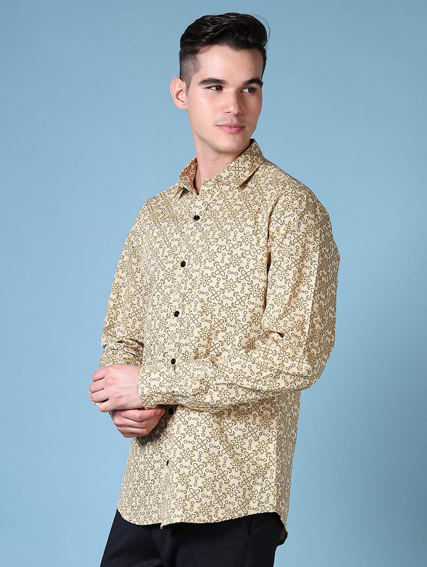 men long sleeves printed casual shirt - 21618710 -  Standard Image - 1