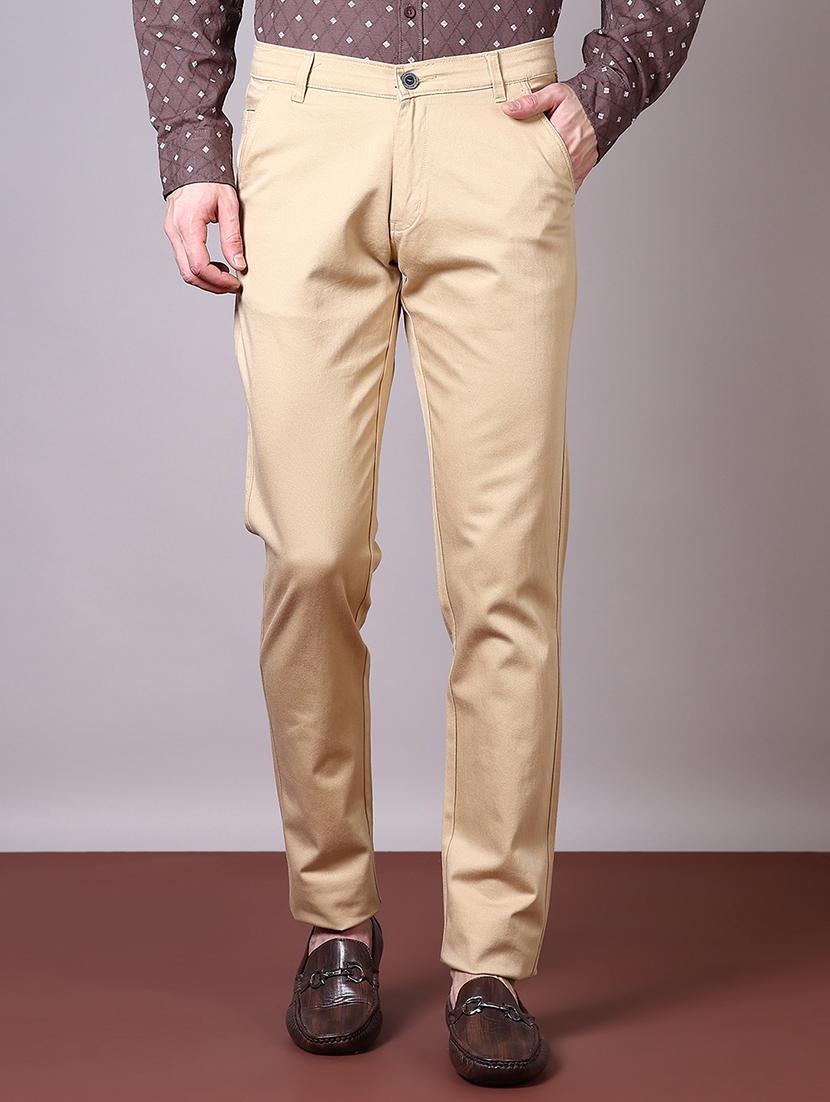 men solid mid rise chinos trouser - 21618781 -  Zoom Image - 0