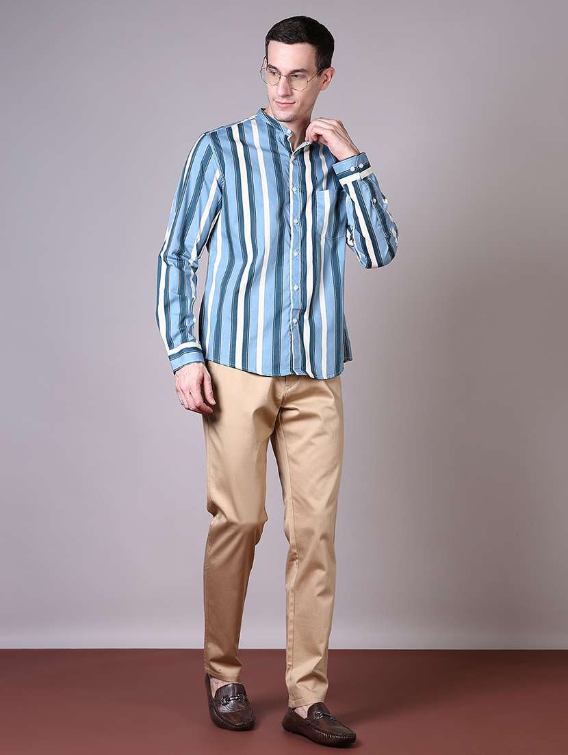 men solid mid rise chinos trouser - 21618782 -  Standard Image - 4