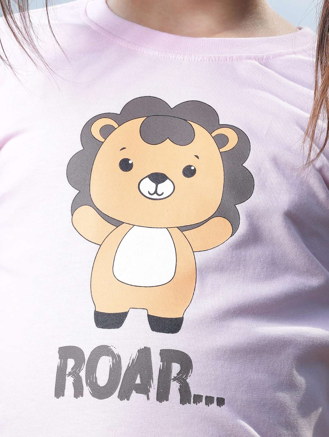 girls round neck printed short sleeves t-shirt - 21618903 - Standard Image - 6