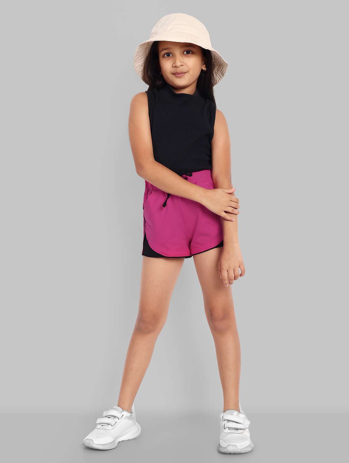 girls solid color block shorts - 21619274 -  Standard Image - 4