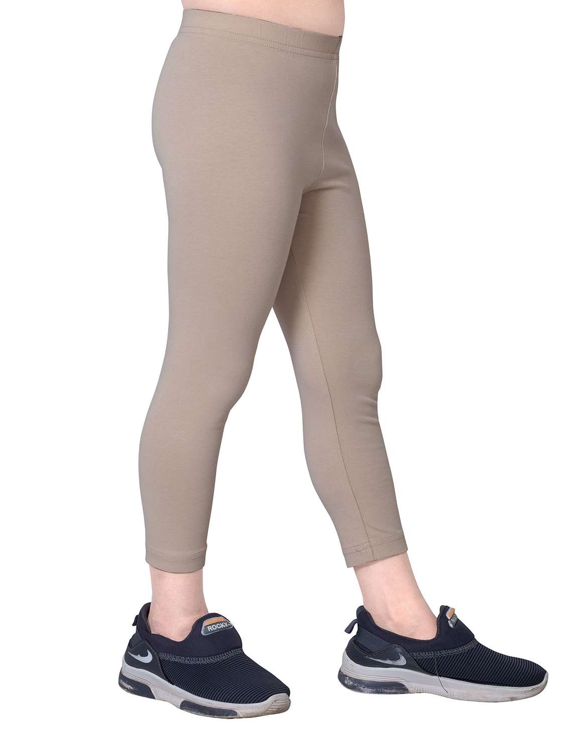 girls solid high rise legging - 21619810 -  Standard Image - 1