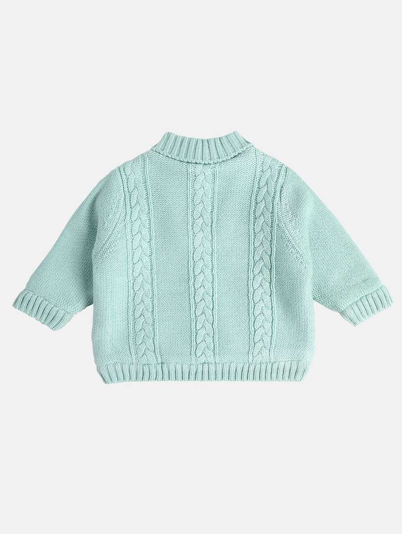 boys self design collared sweater - 21620240 -  Standard Image - 1