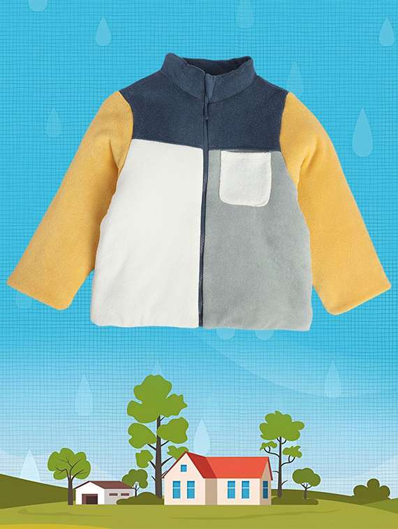 boys color block long sleeves jacket - 21620320 -  Standard Image - 1
