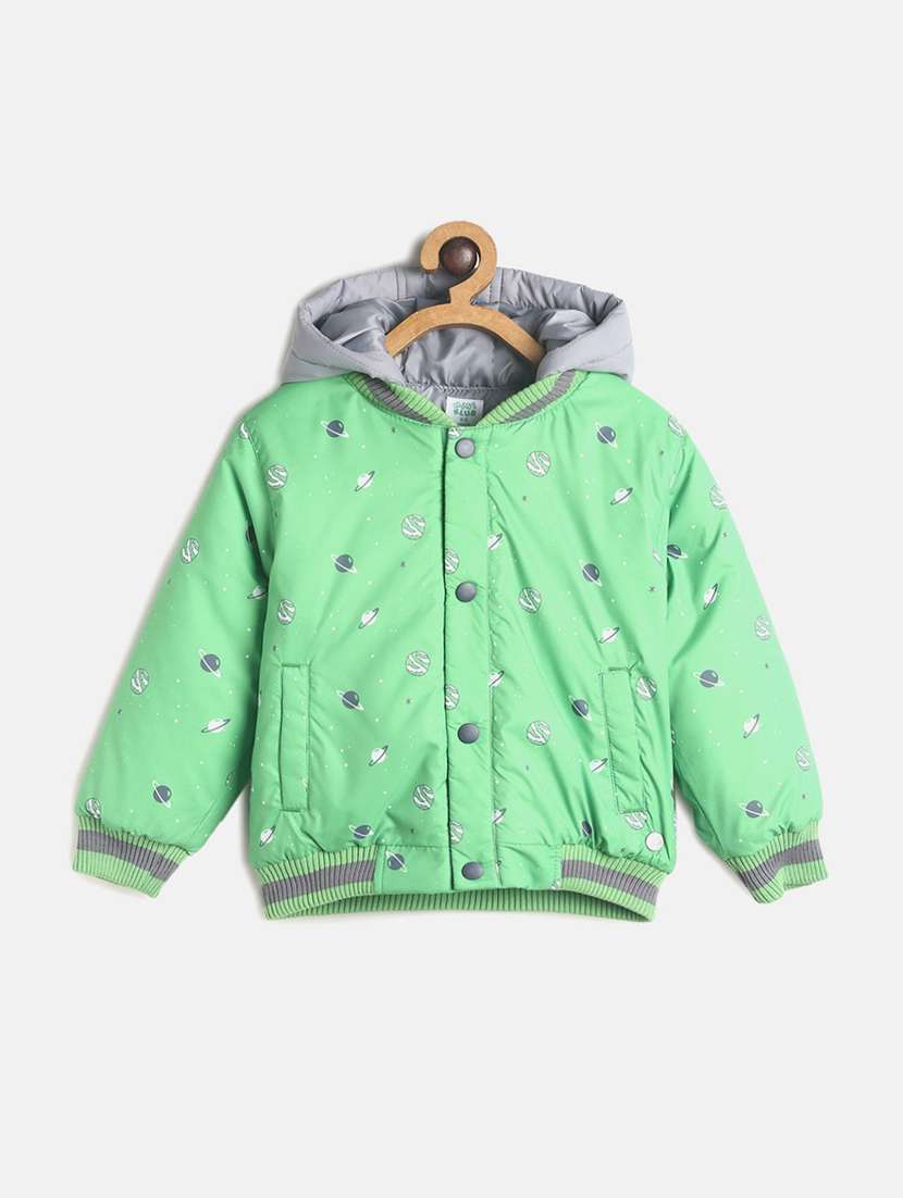 girls printed hooded jacket