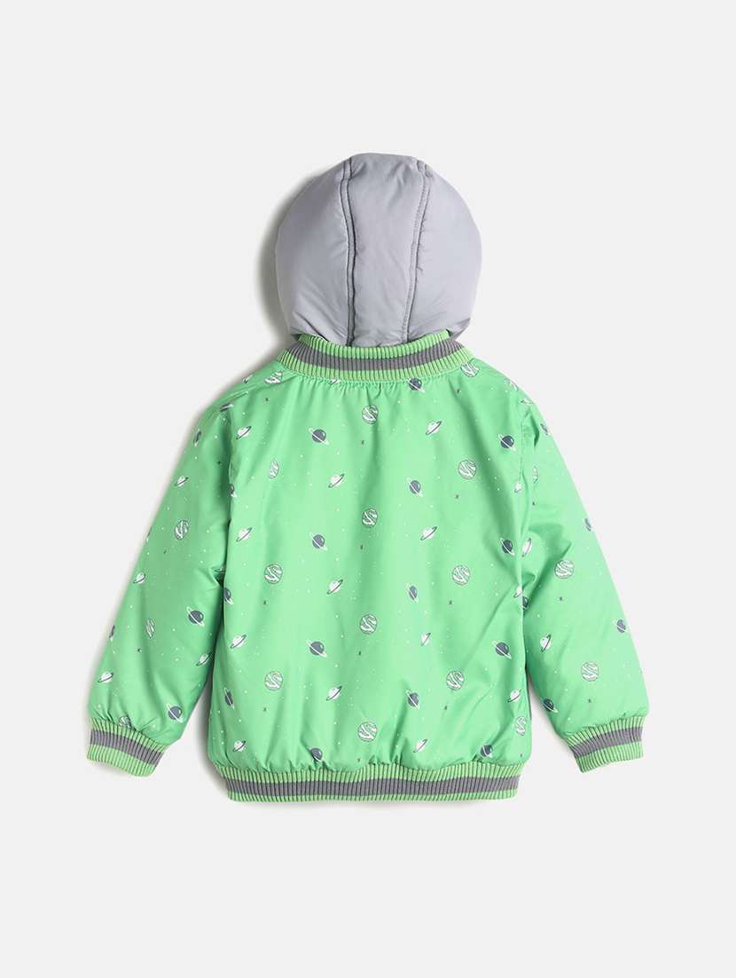 girls printed hooded jacket - 21620366 -  Standard Image - 1