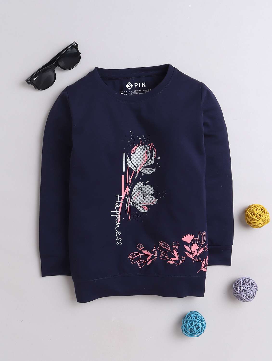 kids printed crew neck long tees
