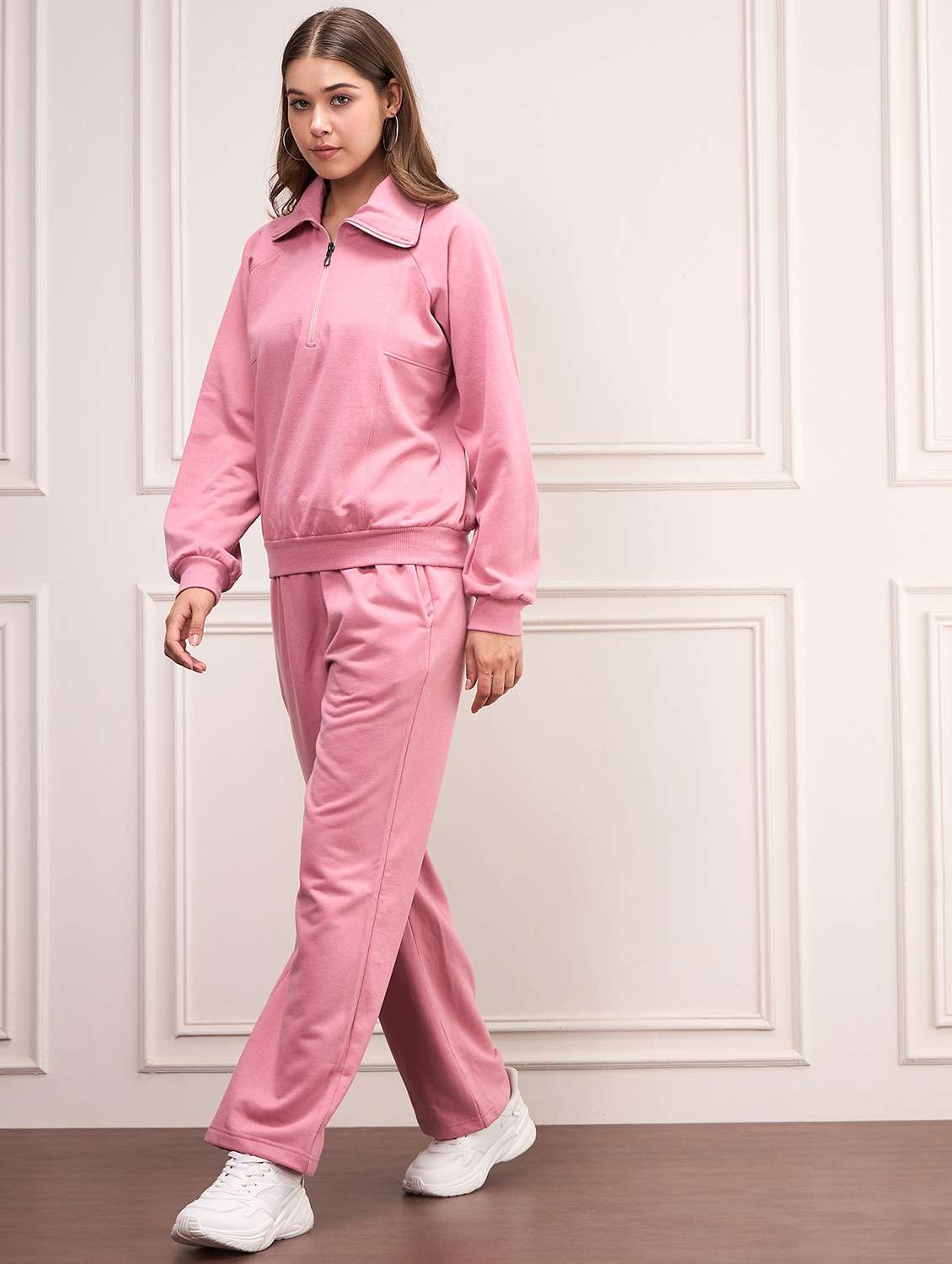 pink fleece active wear set - 21620384 - Standard Image - 1