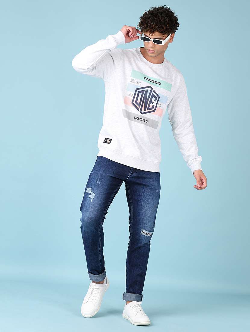 men mid rise distressed slim fit jeans - 21620460 -  Standard Image - 4