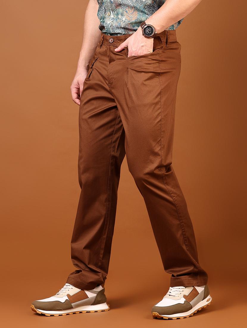 men solid mid rise chino - 21620627 - Standard Image - 1