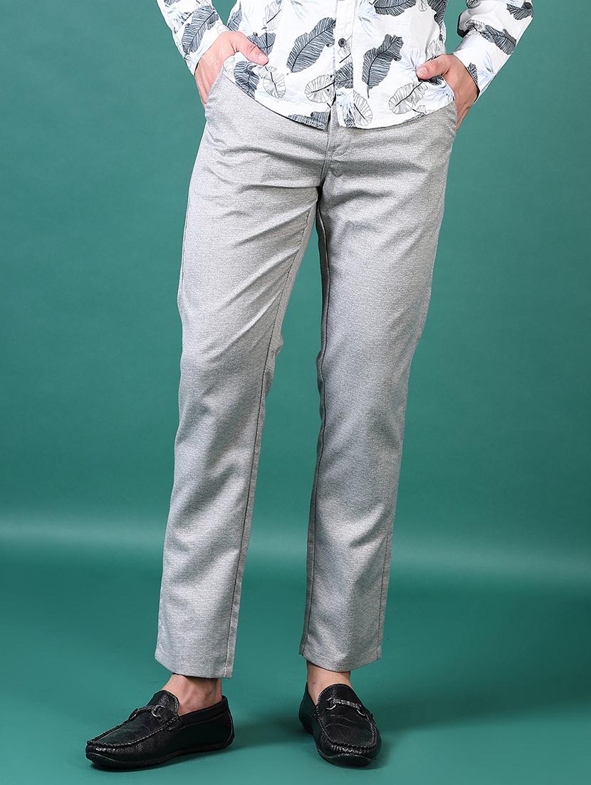 men mid rise textured chinos - 21620681 -  Zoom Image - 0