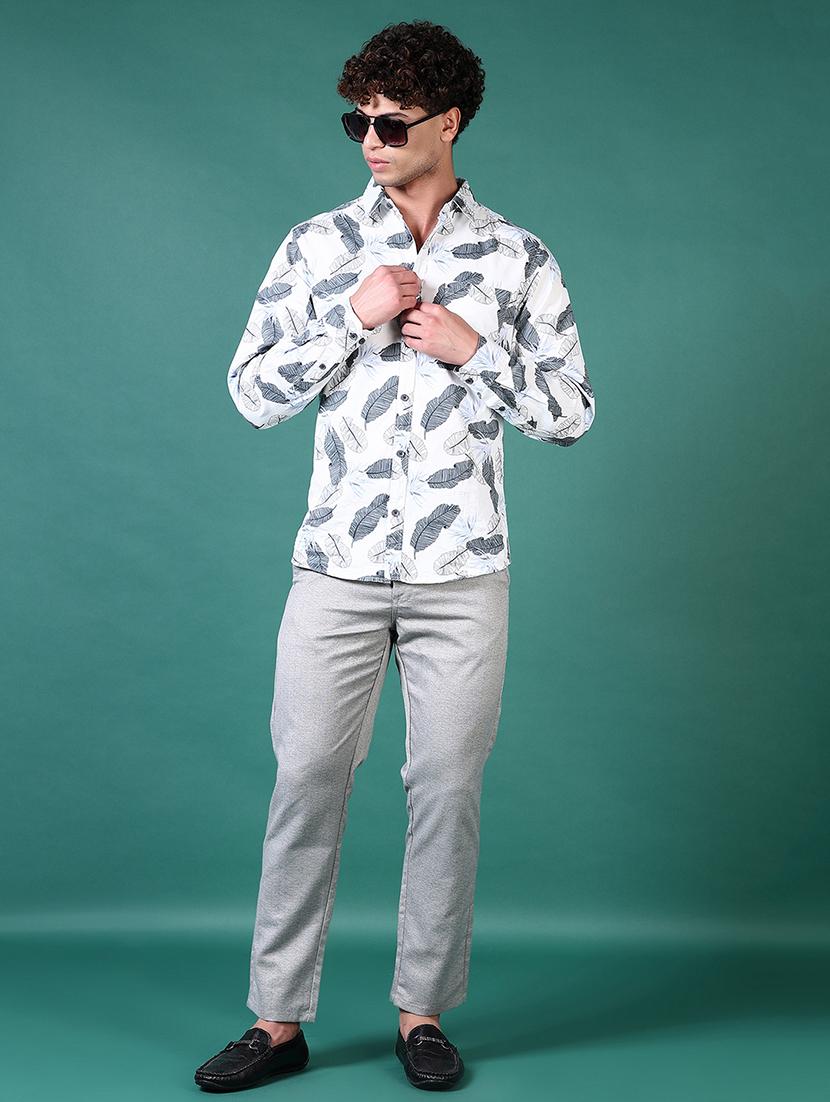 men mid rise textured chinos - 21620681 - Standard Image - 4