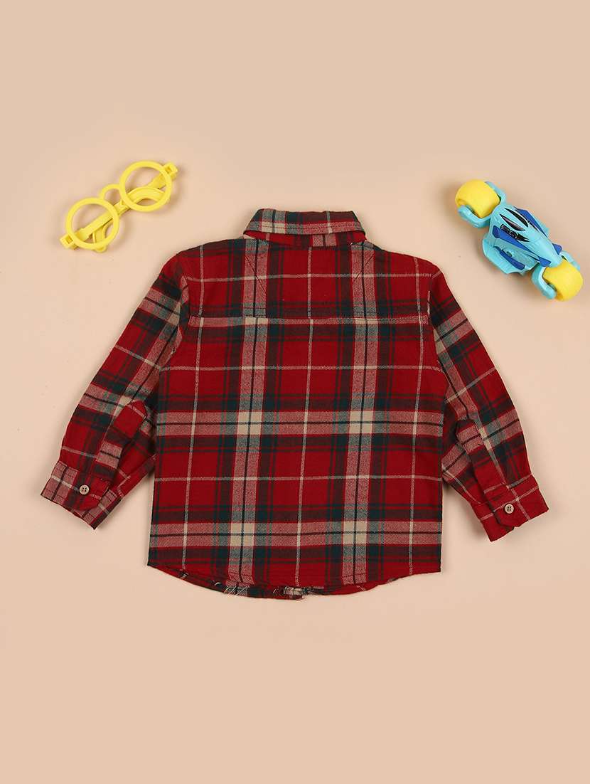 boys long sleeves checkered shirt - 21620695 -  Standard Image - 1