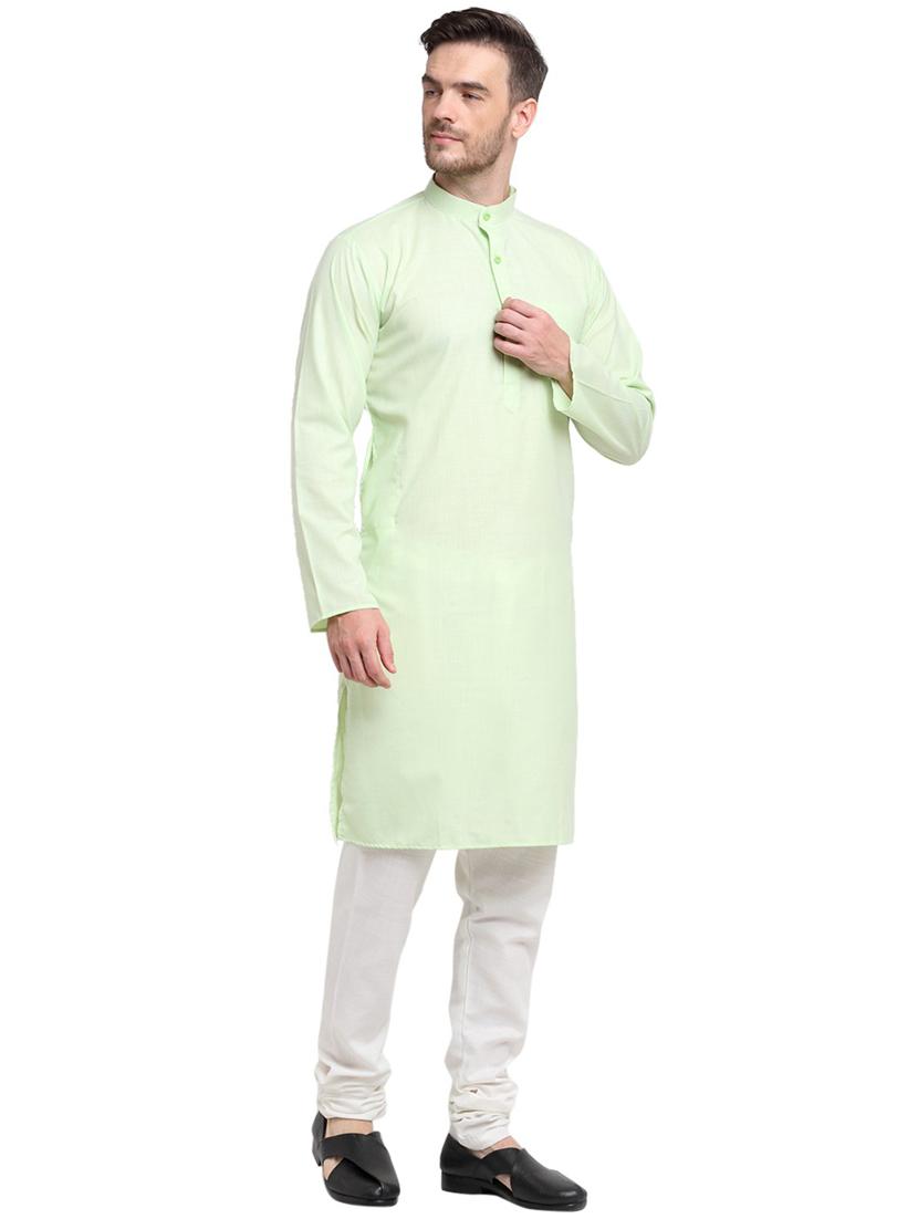 men solid long sleeve ethnic wear set - 21621060 - Standard Image - 1