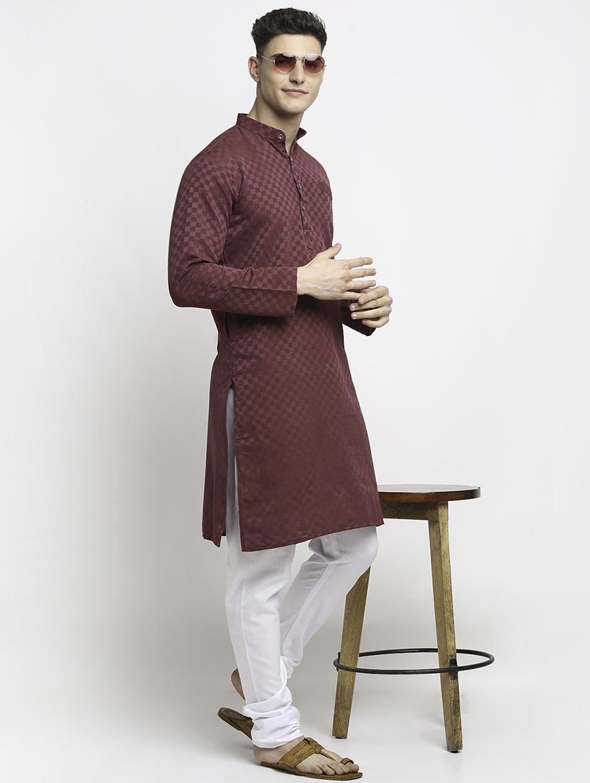 men printed long sleeve ethnic wear set - 21621066 - Standard Image - 1