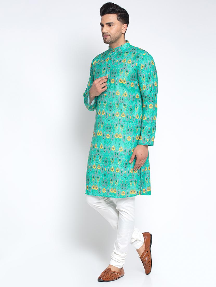 men printed long sleeve ethnic wear set - 21621408 -  Standard Image - 1