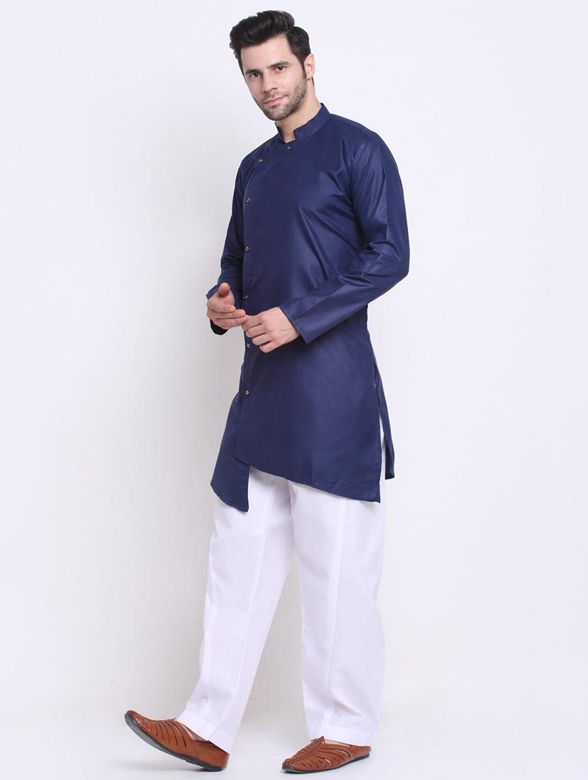men solid long sleeve ethnic wear set - 21621416 -  Standard Image - 1