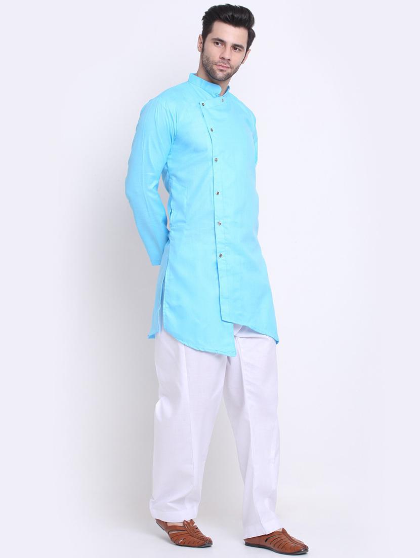 men solid long sleeve ethnic wear set - 21621418 -  Standard Image - 1