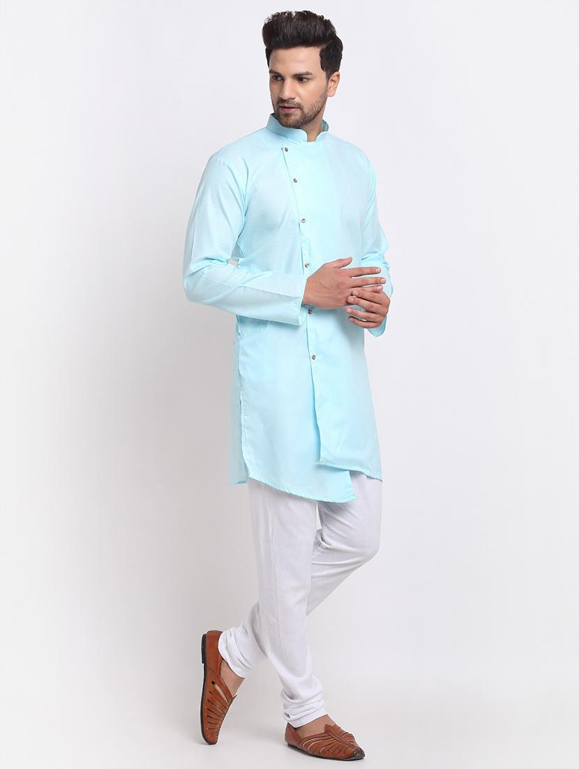 men solid long sleeve ethnic wear set - 21621421 -  Standard Image - 1
