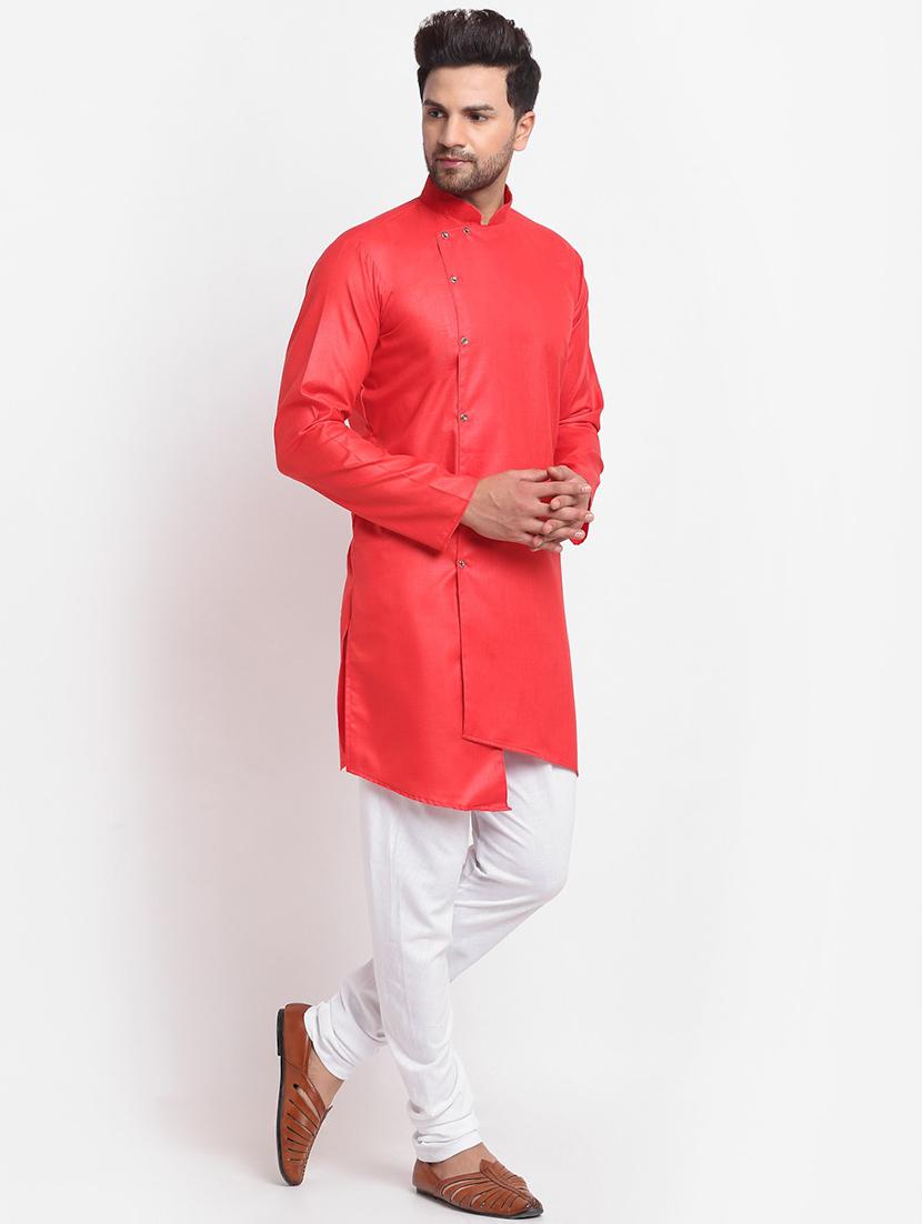 men solid long sleeve ethnic wear set - 21621424 -  Standard Image - 1