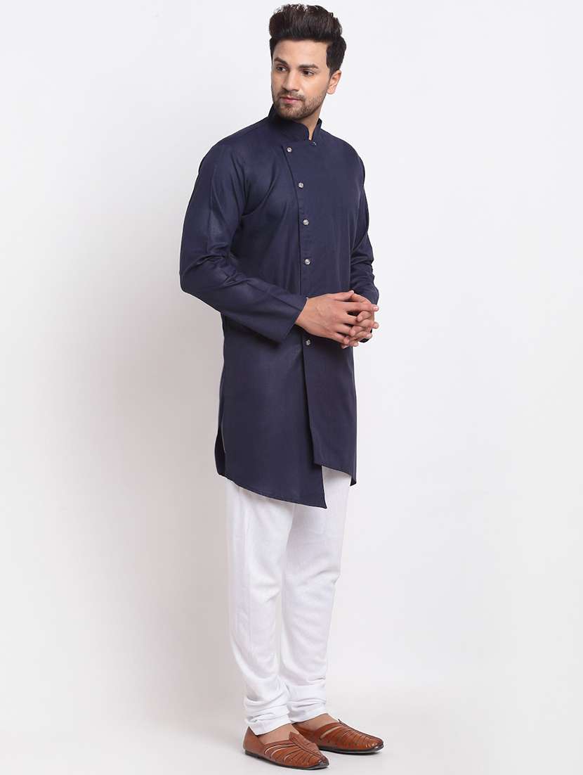 men solid long sleeve ethnic wear set - 21621427 - Standard Image - 1