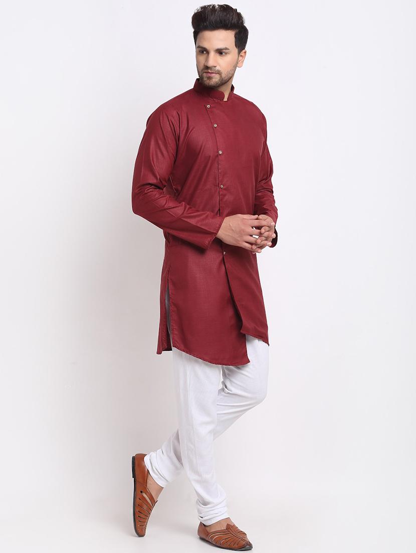 men solid long sleeve ethnic wear set - 21621429 -  Standard Image - 1