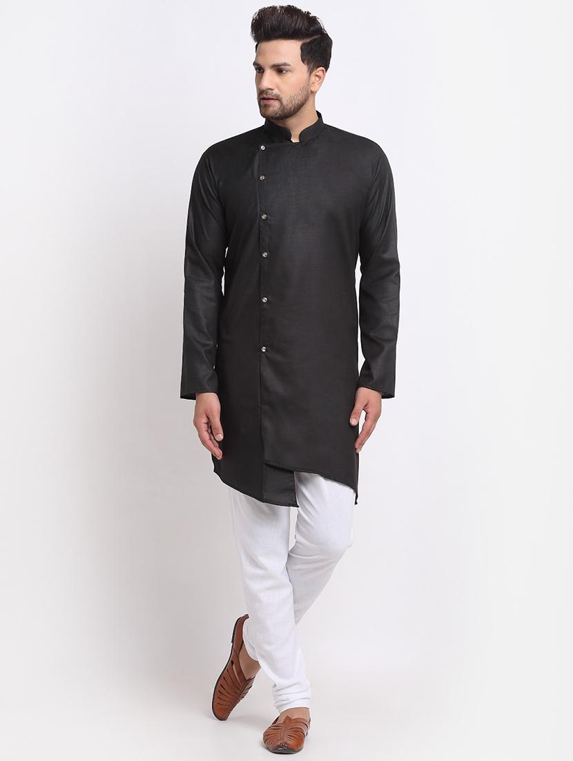 men solid long sleeve ethnic wear set - 21621430 -  Standard Image - 1