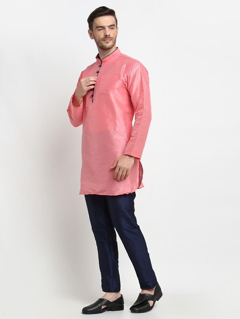 men solid long sleeve ethnic wear set - 21621463 - Standard Image - 1