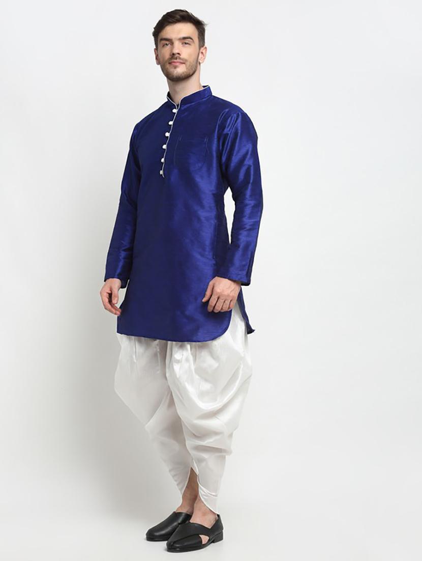 men solid long sleeve ethnic wear set - 21621490 - Standard Image - 1