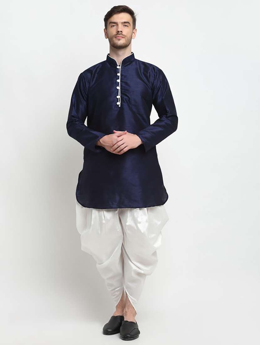 men solid long sleeve ethnic wear set
