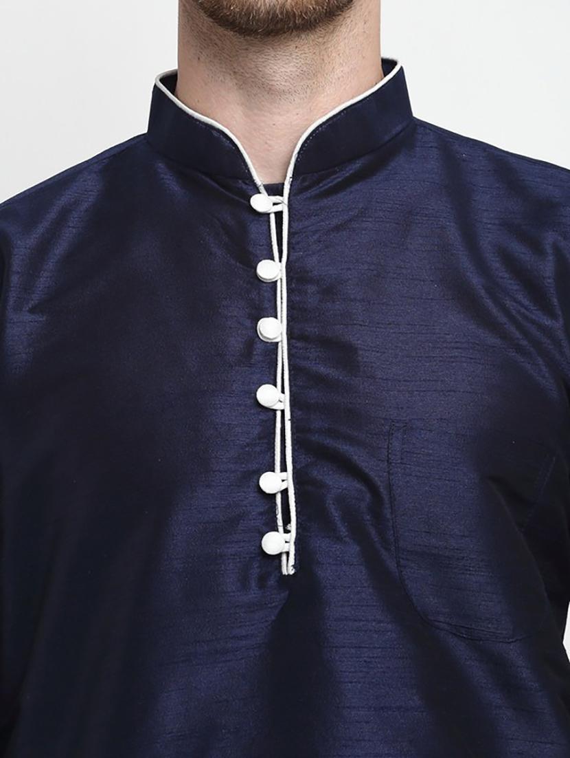 men solid long sleeve ethnic wear set - 21621492 - Standard Image - 4