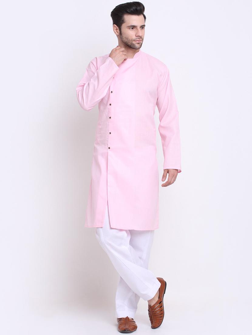 men solid long sleeve ethnic wear set - 21621677 - Standard Image - 1