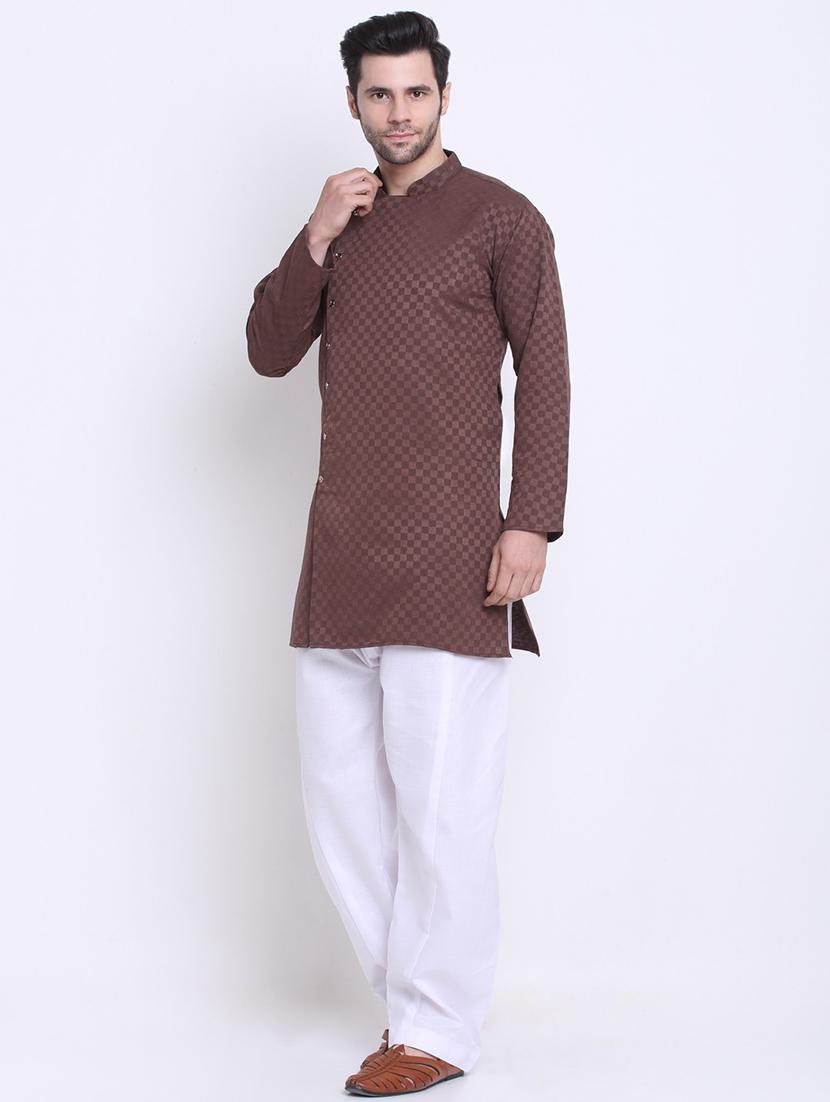 men self designed long sleeve ethnic wear set - 21621707 - Standard Image - 1