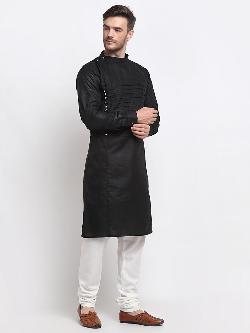 men solid kurta churidar ethnic wear set - 21621714 -  Standard Image - 1