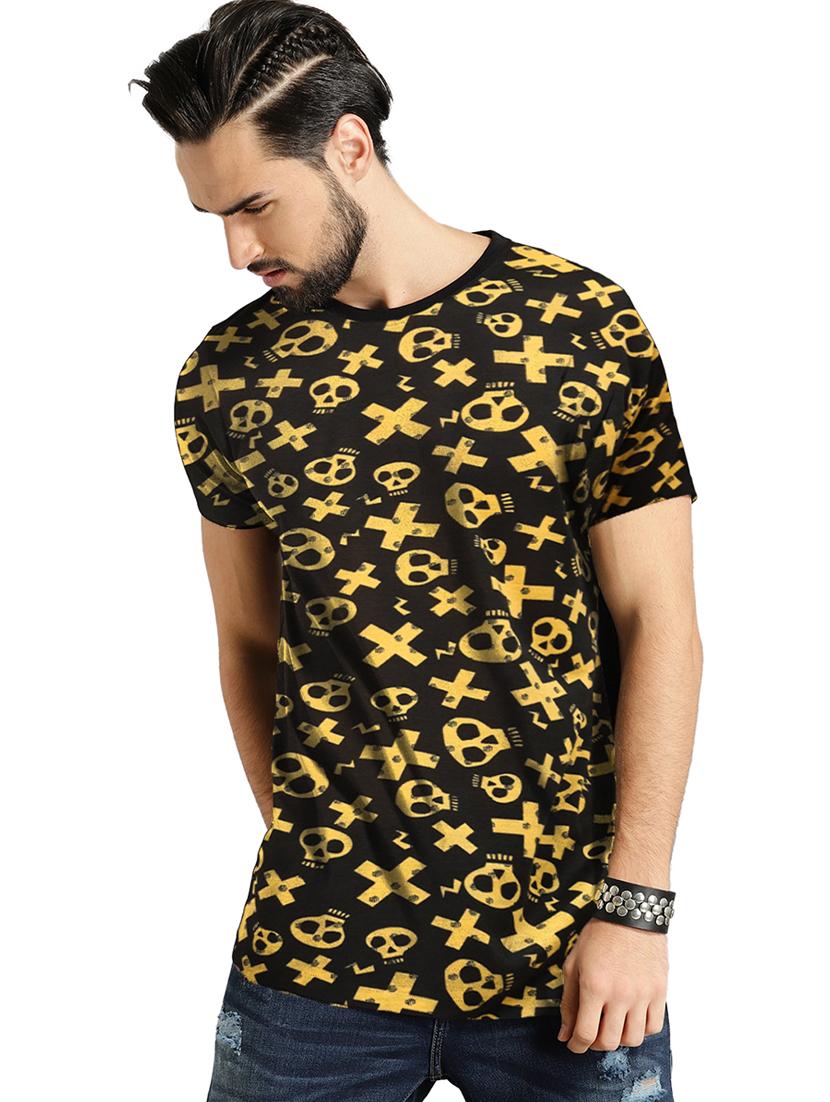 men round neck printed t-shirt - 21621792 - Zoom Image - 0