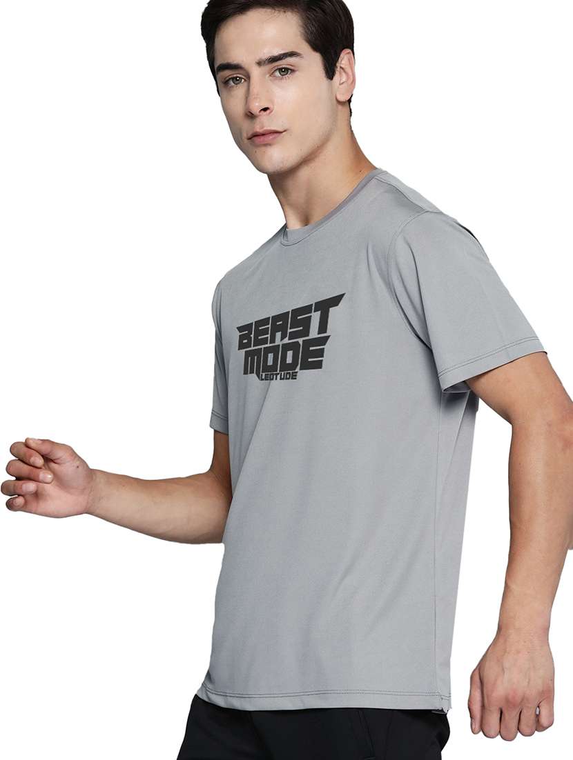 men round neck chest printed t-shirt - 21621803 -  Standard Image - 1