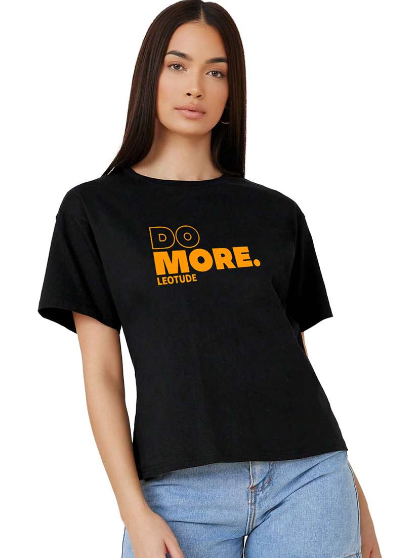 women round neck printed oversized t-shirt