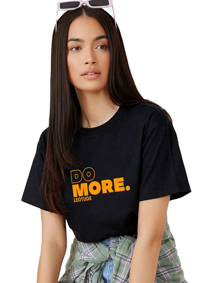 women round neck printed oversized t-shirt - 21622063 -  Standard Image - 1