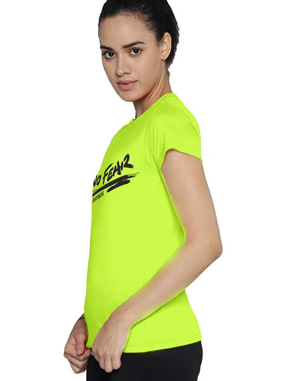 women round neck chest print t-shirt - 21622072 -  Standard Image - 1