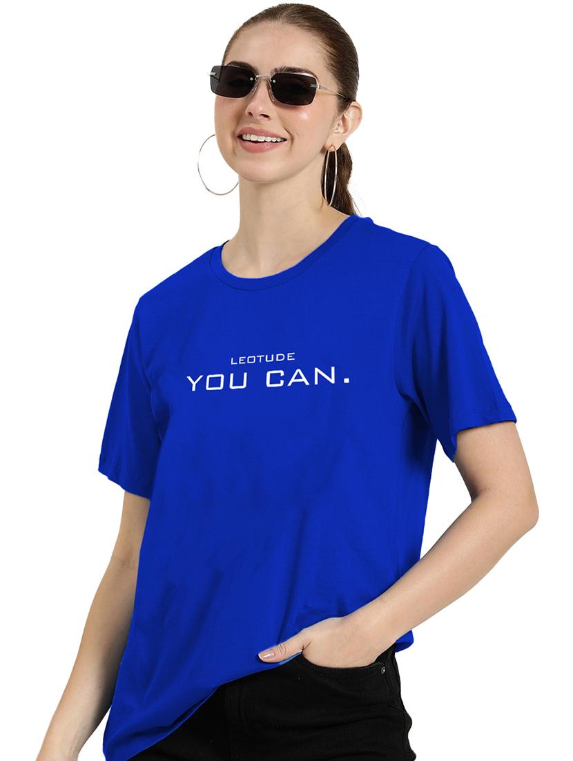 women round neck printed oversized t-shirt - 21622300 -  Zoom Image - 0