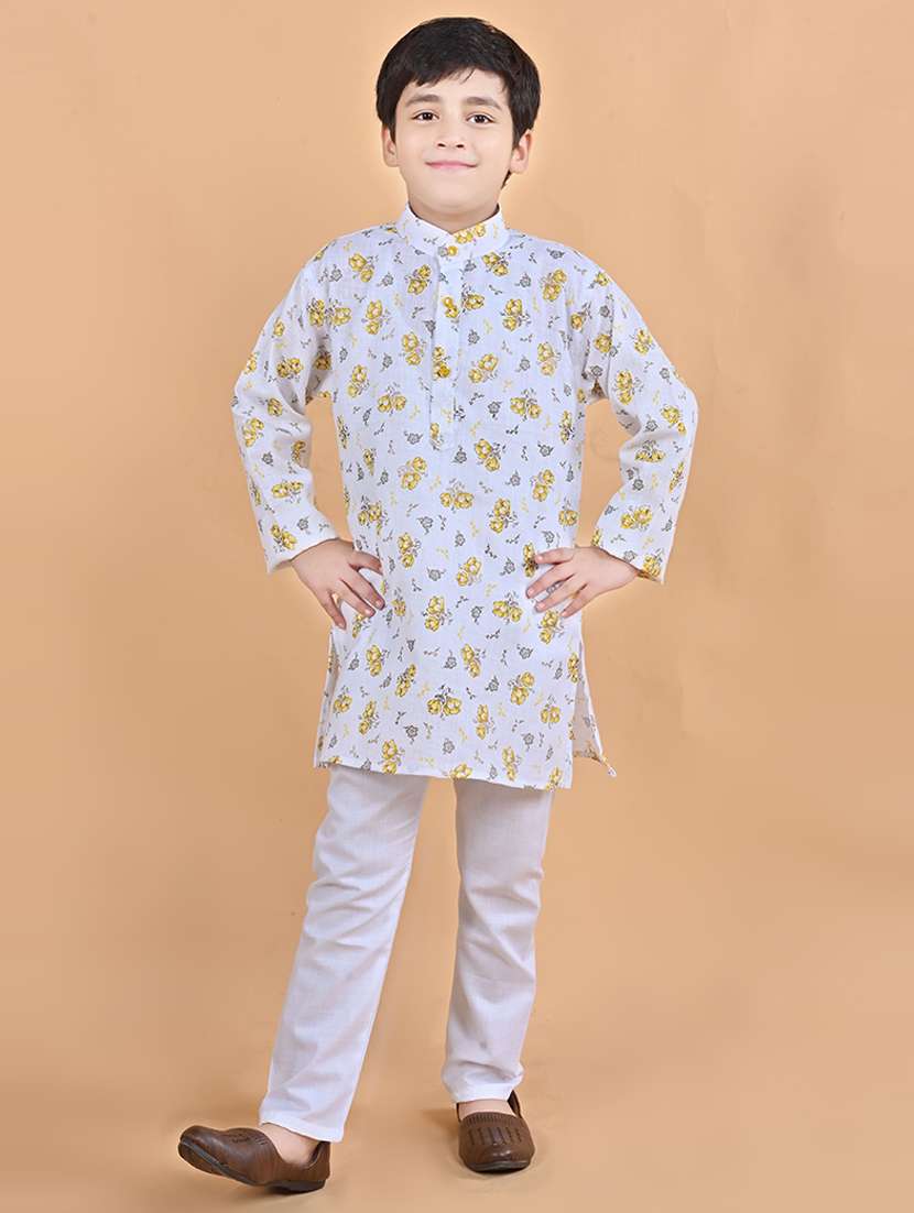 boys mandarin neck kurta payjama ethnic wear set