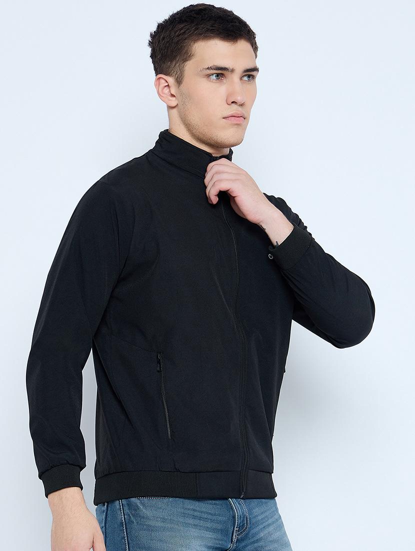 men solid mock neck wincheater - 21623065 -  Standard Image - 1