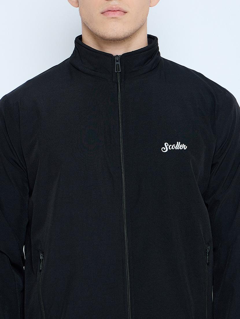 men solid mock neck wincheater - 21623065 - Standard Image - 4
