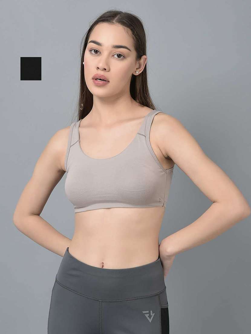 women pack of 2 solid sports bra