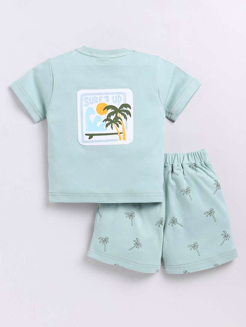 boys graphic printed t-shirt & shorts set - 21623838 -  Standard Image - 1