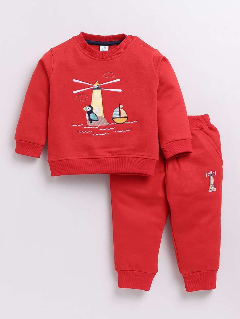 boys printed t-shirt & jogger set