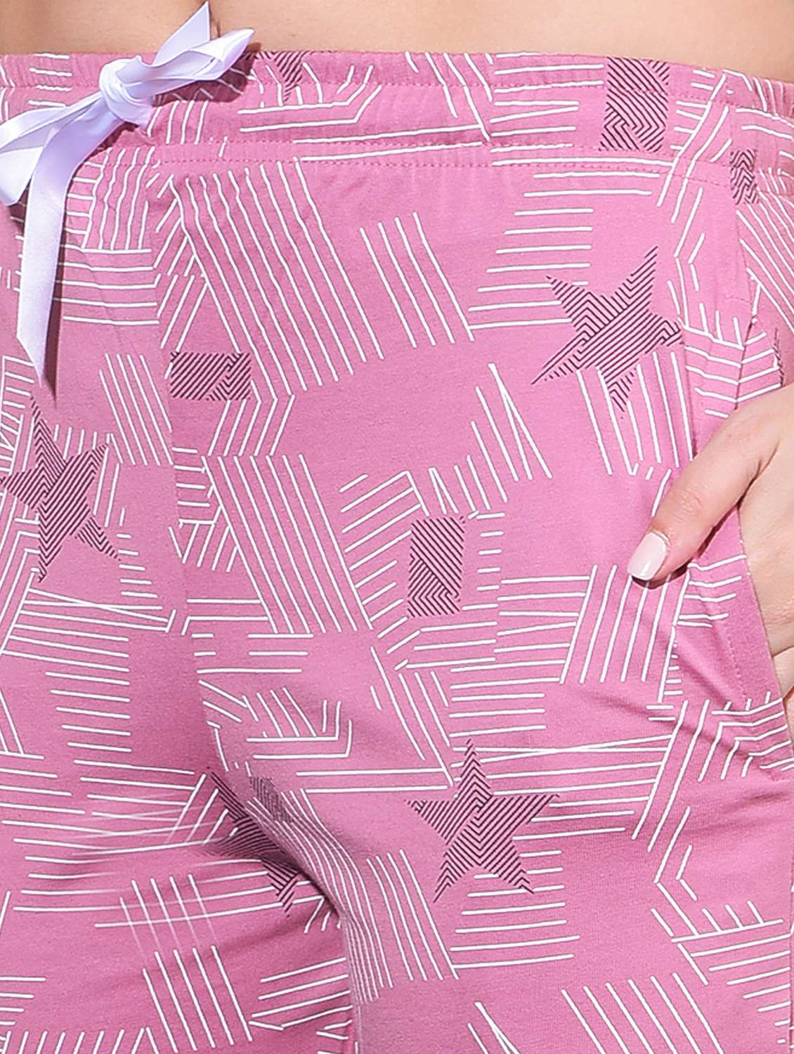 women printed pyjama nightwear set - 21624291 -  Standard Image - 4