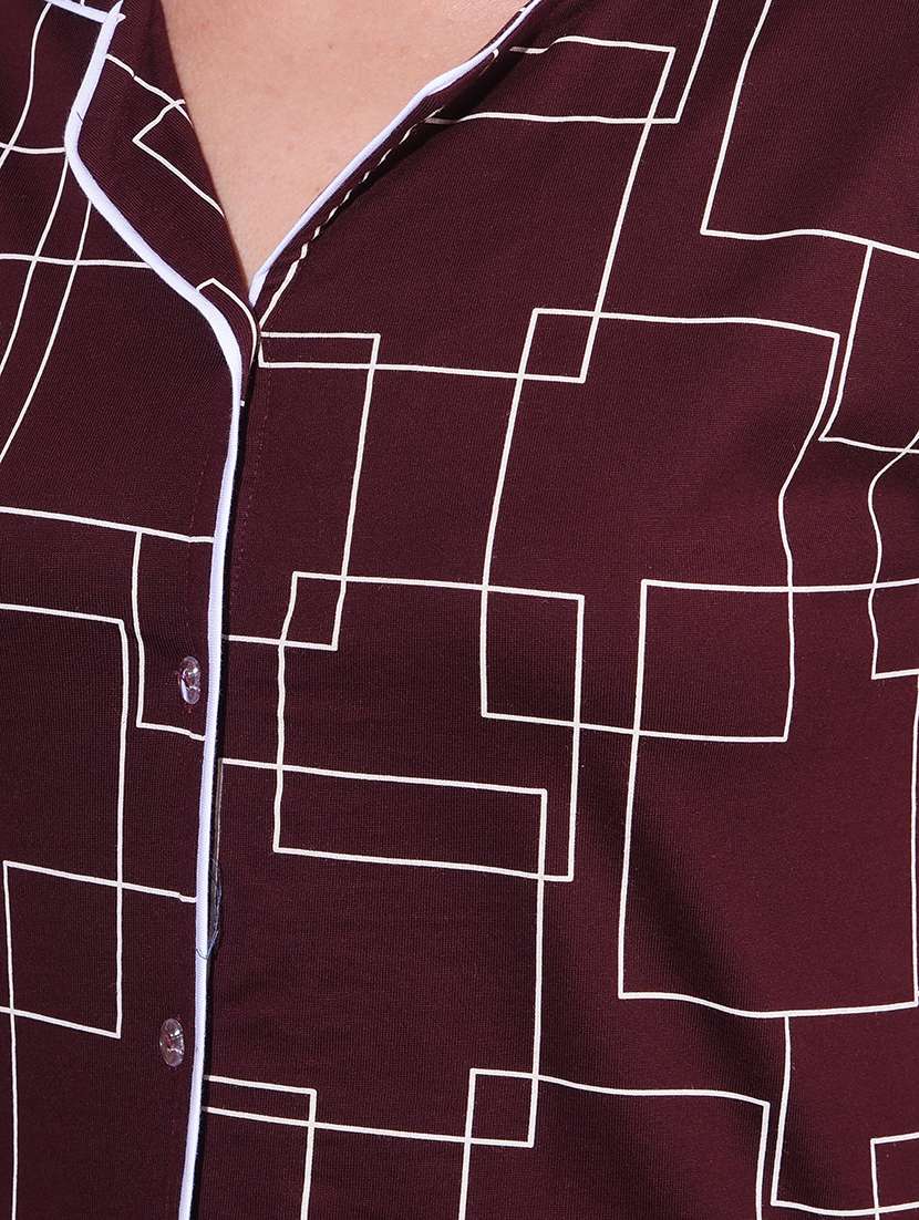 women printed pyjama nightwear set - 21624294 -  Standard Image - 4